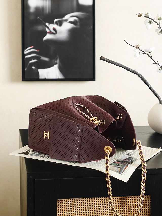 CC calfskin 25 small handbag AS5293 bordeaux