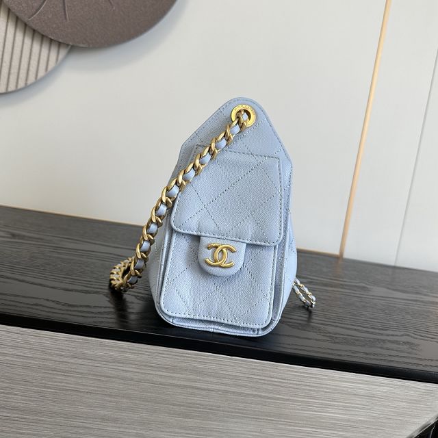 CC grained calfskin 25 mini handbag AS5631 light blue