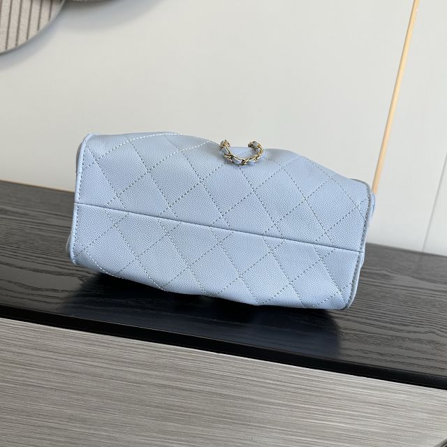 CC grained calfskin 25 mini handbag AS5631 light blue