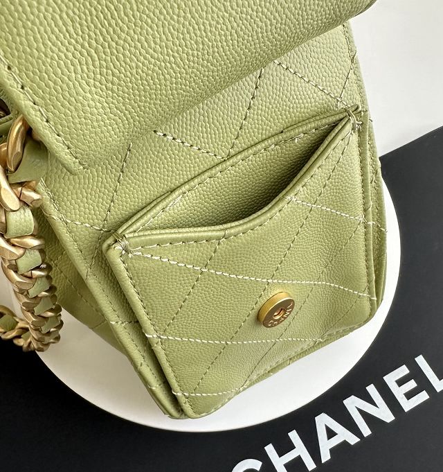 CC grained calfskin 25 mini handbag AS5631 light green