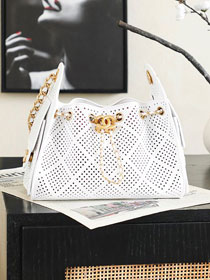 CC calfskin 25 mini handbag AS5631 white