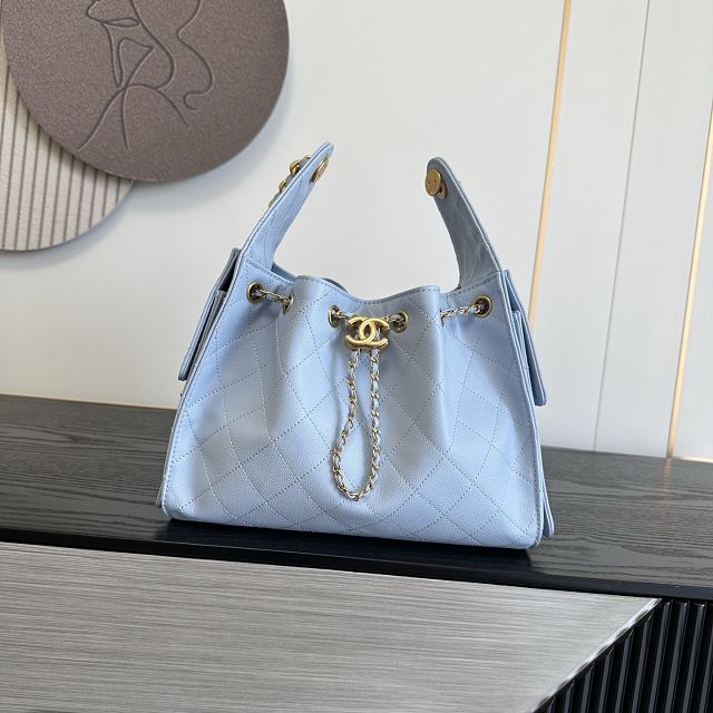 CC grained calfskin 25 small handbag AS5293 light blue