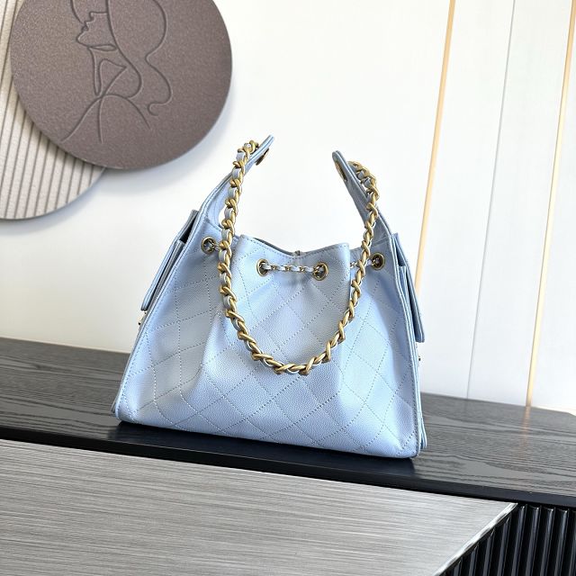 CC grained calfskin 25 small handbag AS5293 light blue