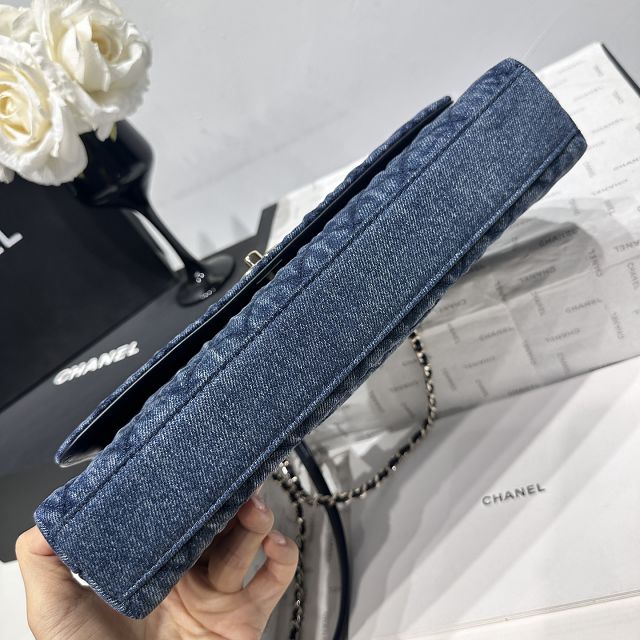 CC denim east-west coco handle bag AS6091 blue
