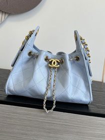 CC grained calfskin 25 mini handbag AS5631 light blue