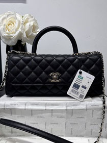 CC grained calfskin east-west coco handle bag AS6091 black