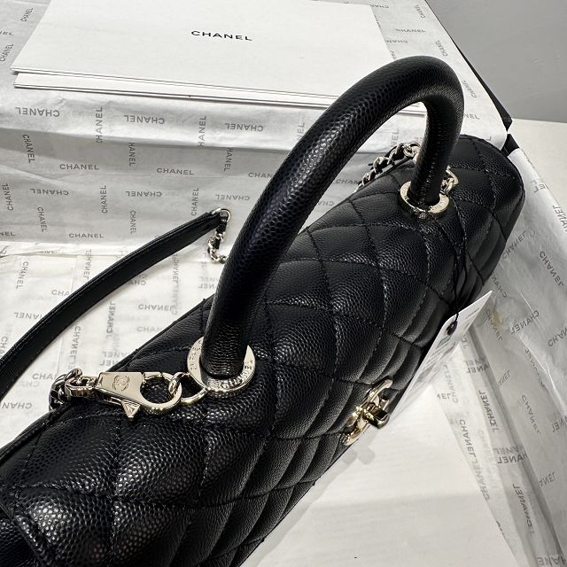 CC grained calfskin east-west coco handle bag AS6091 black