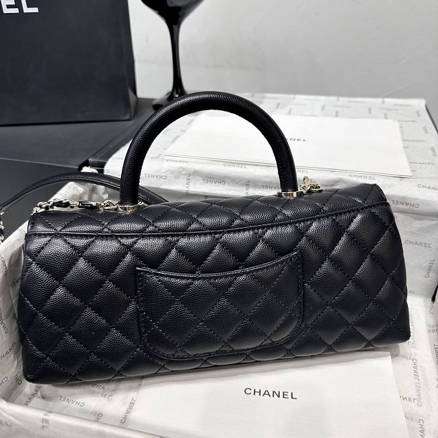 CC grained calfskin east-west coco handle bag AS6091 black