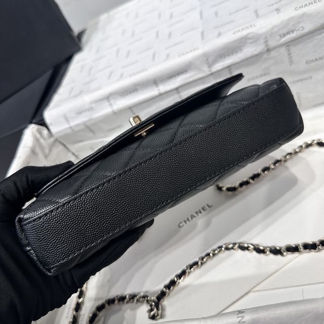 CC grained calfskin nano coco handle bag AS5285 black