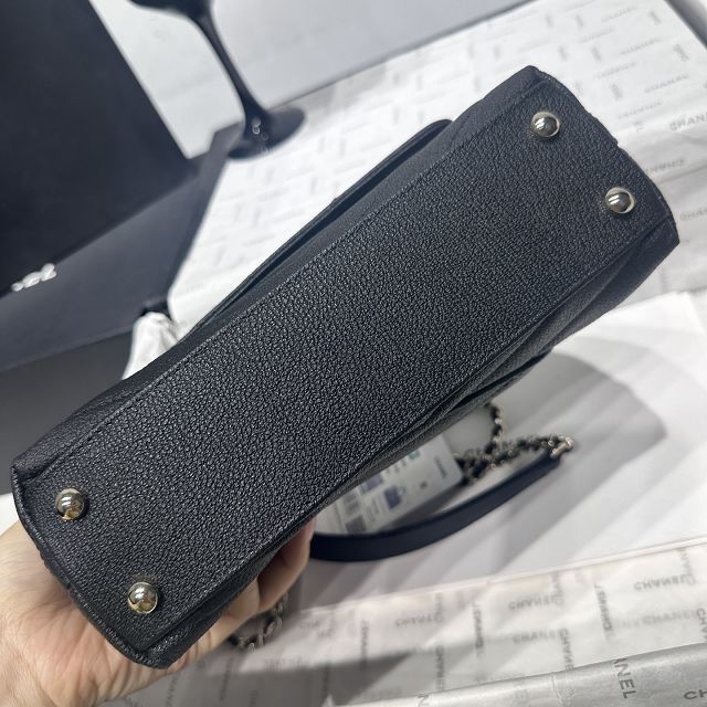 CC lambskin small coco handle bag A92990 black