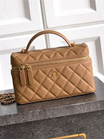 CC calfskin vanity with chain AP5195 brown