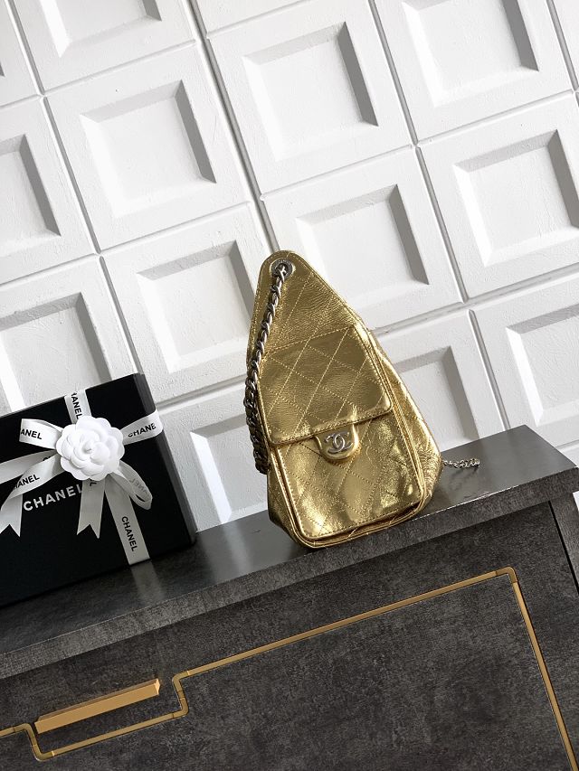 CC crinkle calfskin 25 small handbag AS5293 gold