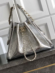 CC crinkle calfskin 25 small handbag AS5293 silver