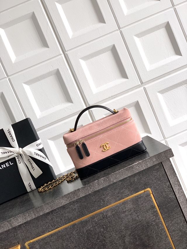 CC suede calfskin vanity case AP4483