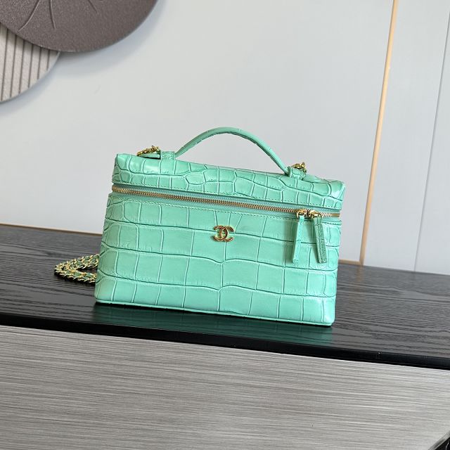 CC crocodile calfskin vanity with chain AP5195