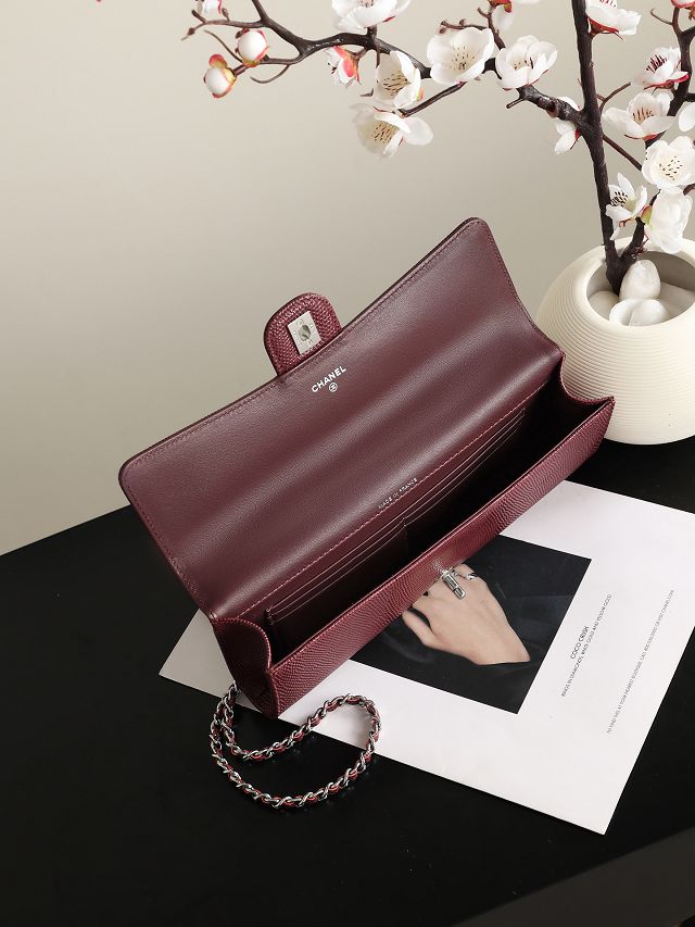 CC lizard calfskin clutch with chain AP5280 
