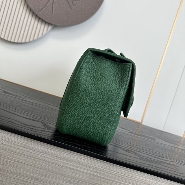 CC grained calfskin maxi flap bag AS6231 green