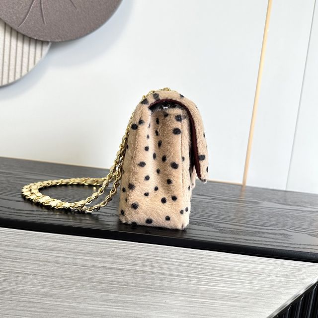 CC lambskin medium flap bag AS6513 beige