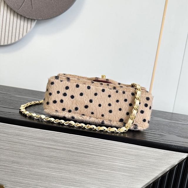 CC lambskin mini flap bag AS6514 beige
