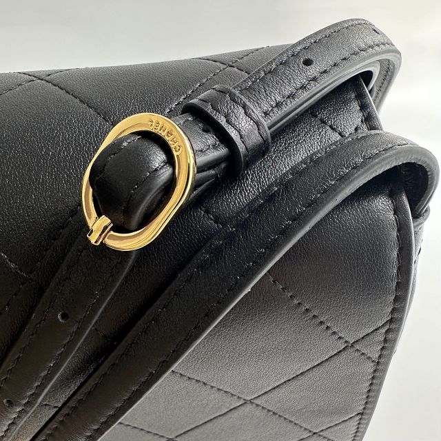 CC lambskin maxi flap bag AS6482 black