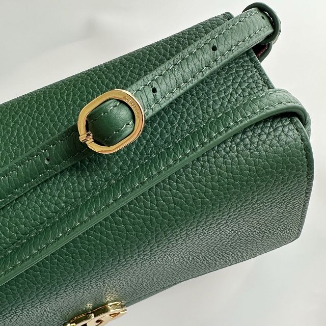 CC grained calfskin maxi flap bag AS6482 green