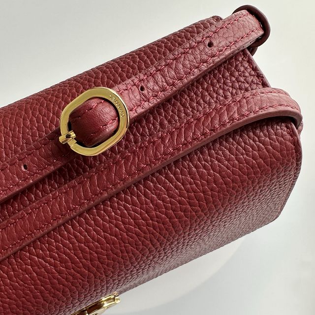 CC grained calfskin maxi flap bag AS6482 red