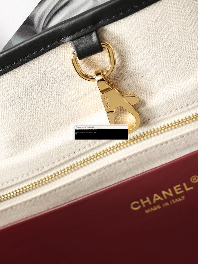 CC calfskin medium shopping bag AS6201 black