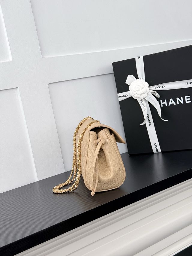 CC grained calfskin small tote bag AS6427 beige
