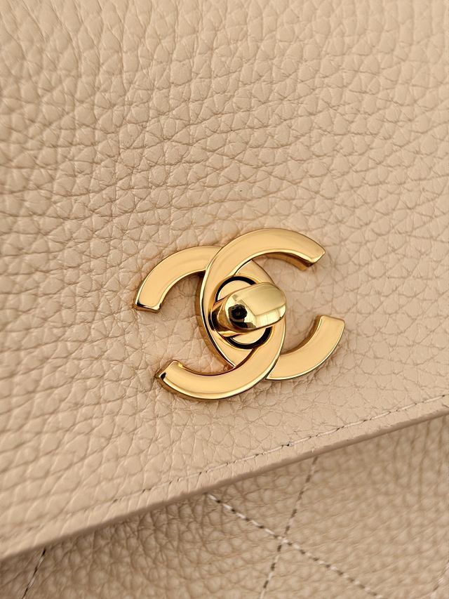 CC grained calfskin small tote bag AS6427 beige
