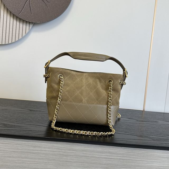 CC suede mini tote bag AS5635 khaki