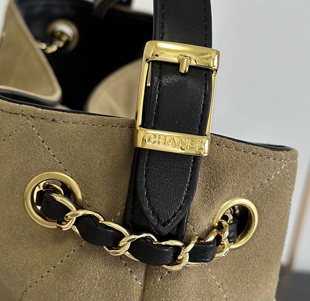 CC suede small tote bag AS5634 beige