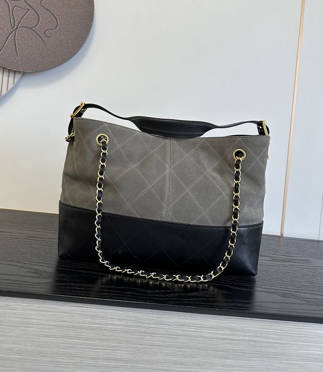 CC suede small tote bag AS5634 grey