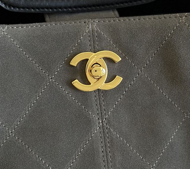 CC suede small tote bag AS5634 grey