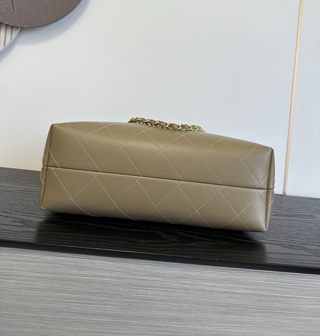 CC suede small tote bag AS5634 khaki