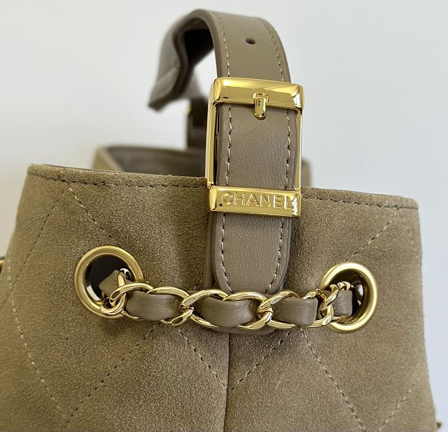 CC suede small tote bag AS5634 khaki