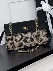 CC tweed small tote bag AS6427 black