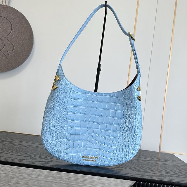 CC crocodile calfskin large  hobo handbag AS6601