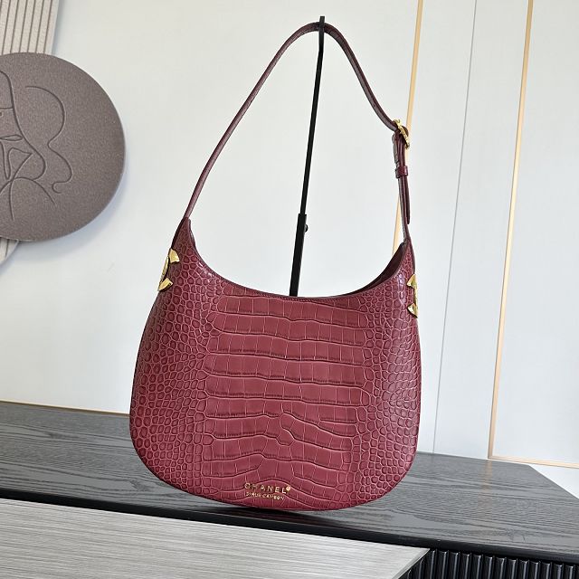 CC crocodile calfskin large  hobo handbag AS6601