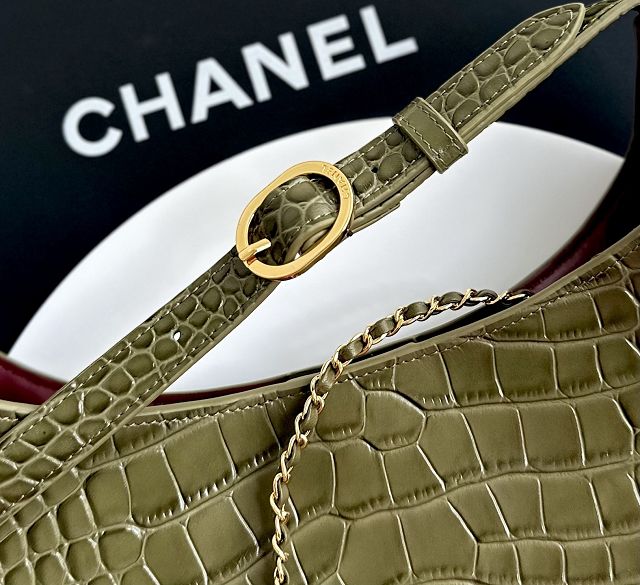 CC crocodile calfskin large  hobo handbag AS6601