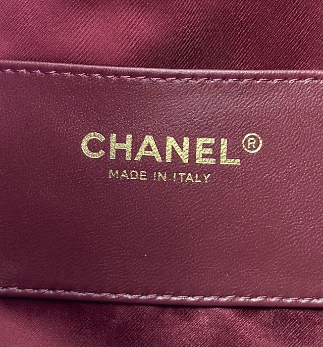 CC suede calfskin 25 mini handbag AS5631 wine