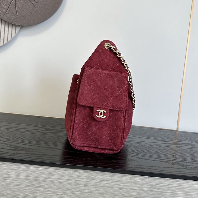 CC suede calfskin 25 small handbag AS5293 wine