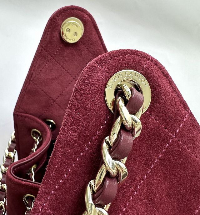 CC suede calfskin 25 small handbag AS5293 wine