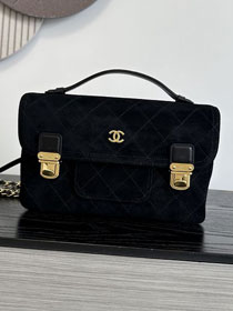 CC suede calfskin backpack AS6465 black