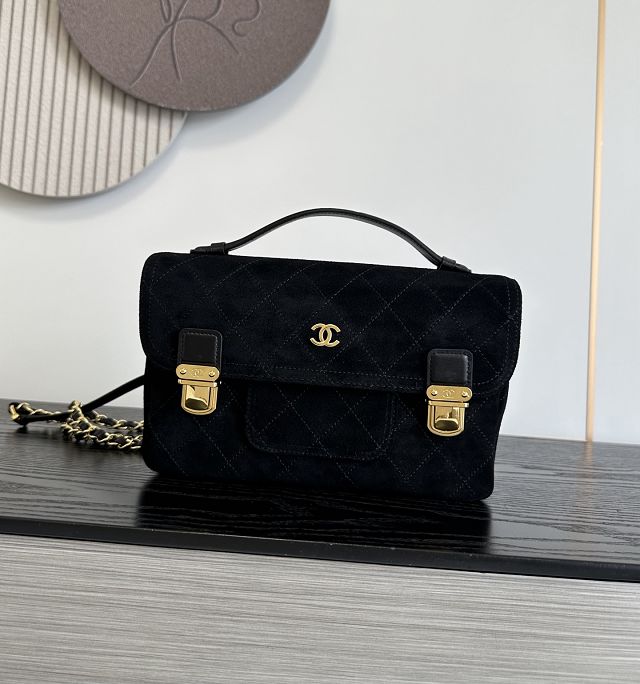 CC suede calfskin backpack AS6465 black