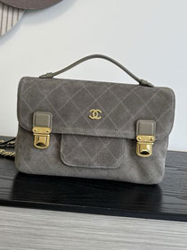 CC suede calfskin backpack AS6465 grey