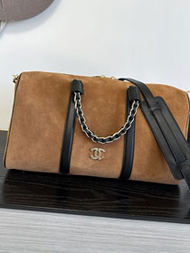 CC suede calfskin bowling bag AS6216 brown