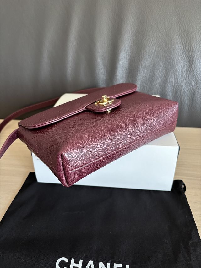 CC calfskin clutch with strap AP5567