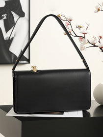 CC calfskin clutch with strap AP6251