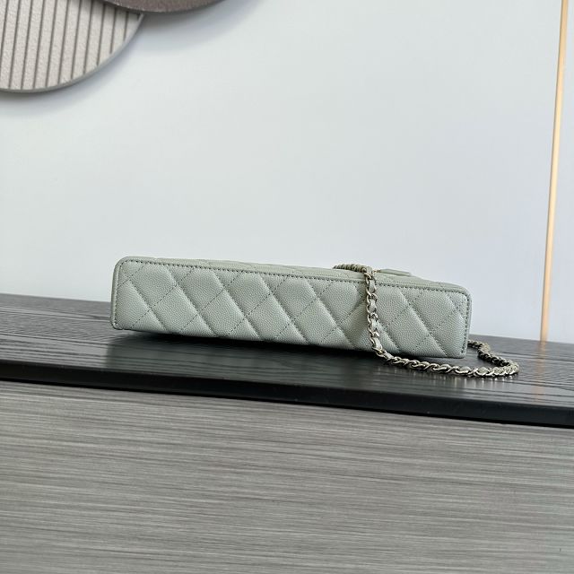 CC grained calfskin vanity with chain AP5436 grey
