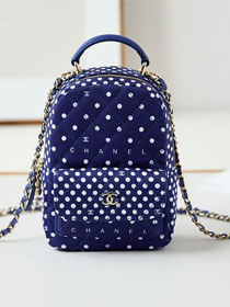 CC original fabric mini backpack AP3753 navy blue